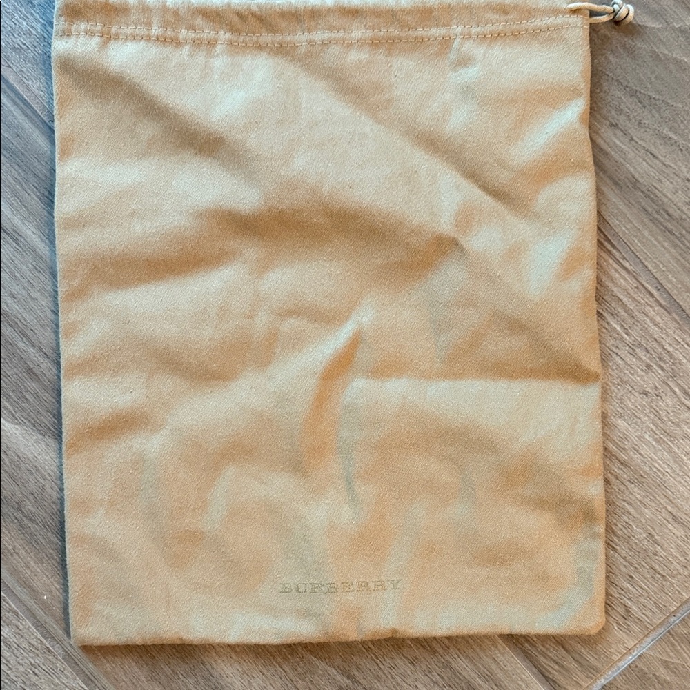 Burberry Beige Drawstring Bag 15x13